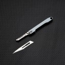 Navaja plegable de titanio de 10 cm con 10 hojas de repuesto, bisturí de bolsillo duradero, herramienta EDC, corte de precisión, hobby, modelismo 3