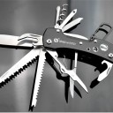 Navaja plegable multifuncional 11 en 1 de 9,1 cm con sacacorchos, abrelatas, tijeras, destornillador, herramientas para exteriores, camping 4
