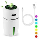 Nawilżacz i oczyszczacz powietrza do samochodu z zbiornikiem 200 ml Kolorowe podświetlenie Zasilanie przez USB Do uchwytu na napoje Wymiary 6