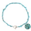 Necklace Made of Natural Coloured Stones Length 45 cm Adjustable Chain in Gold Colour with Zinc Alloy Lobster Clasp Suitable for Parties and Everyday Wear 8