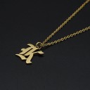 Necklace with Alphabet Letter D315 4