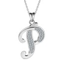 Necklace with Alphabet Letter D620 16