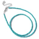 Necklace with Cut Crystals Beads 2 mm Length 40 cm Adjustable Chain in Silver Colour Zinc Alloy For Women and Men 1