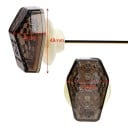 Nedsänkta LED-blinkers för motorcykel 2 st Rökfärgat skydd med bikakestruktur Orange ljus Spänning DC 12 V Plast 48 x 32 x 21 mm 5