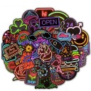 Neon Stickers 50 pcs E89 1