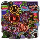 Neon Stickers 50 pcs E89 2