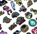 Neon Stickers 50 pcs 6