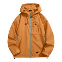 Nepremokavá a vetruodolná bunda s kapucňou na zips so tromi vreckami na zips a nastaviteľnými manžetami aj lemom unisex 10