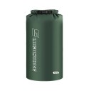 Nepremokavý vak Luckstone Úložný vak na suché veci s rolovacím uzáverom a prackou 15 l Odolnosť do 105 °C Zelený Na plávanie a outdoor 1