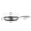Nerezová panvica 26 cm s výškou 6,3 cm a ergonomickou rukoväťou 2