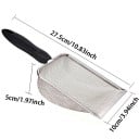 Nerezová síťová lopatka 27,5 x 10 x 5 cm pro plazy na čištění terária s očky 4,3 x 4,3 mm 2