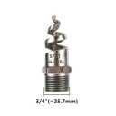 Nerezová spirálová tryska 3/4" 25,7 mm 316L s vonkajším závitom proti ucpaniu široký rozstrek pre zavlažovanie 2