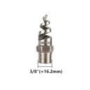 Nerezová spirálová tryska 3/8" 16,2 mm 316L s vnějším závitem proti ucpání široký rozstřik pro zavlažování 2