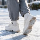 Nesmeke antiderapante pentru încălțăminte cu 10 vârfuri din oțel M EU 34–39 Mânuși elastice pentru talpă Transparent 1 pereche pentru gheață și zăpadă 2