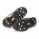 Nesmekes antideslizantes para calçado 8 pontas Tamanho L EU 41–45 Capas de borracha com pontas metálicas Pretas 1 par para caminhar no gelo e na neve 3