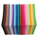 Netkaná textília v štvorcoch 10 x 10 cm sada 40 ks Ohybné farebné listy látky pre domácu tvorbu a šitie Náhodný mix farieb 1