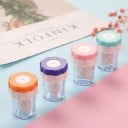 Nettoyeur de lentilles de contact manuel mécanique taille 3,6 x 5 cm étui en plastique coloré avec système rotatif pour le nettoyage 2