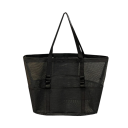 Netz-Umhängetasche 55 x 35 x 19 cm Große Tasche mit Taschen für Strand, Einkaufen und Schwimmen Sommerliche tragbare Tasche mit Griffen 6