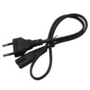 Netzstromkabel 63 cm Eurostecker und zweipoliger IEC C7 Stecker Für Geräte mit einem Eingang in Form einer Acht PVC-Isolierung Schwarz 2