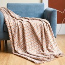 Neulottu peitto tupsuilla 127 x 152 cm N974 3