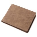 Neutral herrepung PU 11 x 9 cm Lille pung med lynlåslomme Elegant pung til kort og kontanter Til hverdagsbrug 9