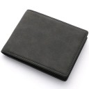 Neutral herrepung PU 11 x 9 cm Lille pung med lynlåslomme Elegant pung til kort og kontanter Til hverdagsbrug 8