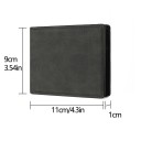 Neutrale Herren Geldbörse PU 11 x 9 cm Kleine Geldbörse mit Reißverschlussfach Elegante Geldbörse für Karten und Bargeld Für den Alltag 7