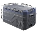 Nevera portátil 25 l 618×376×372 mm azul grisácea compacta para el coche, ideal para viajar, acampar y viajes largos 2