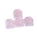 Niedliche Tasten mit Pfotenmotiv 4 Stück RGB Kreuzachse transparente Ausführung für mechanische Tastatur dekoratives Set 3