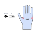 Nitrilové jednorázové rukavice 50 ks velikost S šířka dlaně 7–8 cm délka cca 24 cm fialové pro úklid kuchyň tetování kosmetiku 3