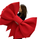 Nœud de Noël en velours 50 x 60 cm Grande décoration pour le sommet du sapin et les portes d'entrée Élégante décoration pour les fêtes 5