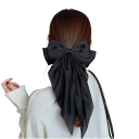 Nœud en satin pour les cheveux 40 x 21 cm Accessoire capillaire élégant Accessoire de mode féminin Brillance douce Attache stylée Confort de port 2