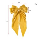 Nœud en satin pour les cheveux 40 x 21 cm Accessoire capillaire élégant Accessoire de mode féminin Brillance douce Attache stylée Confort de port 3