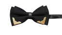 Nœud papillon double pour homme avec bord métallique Accessoire de mode élégant Design luxueux Style formel Matériau de qualité Pour les mariages bals soirées Smoking Costume 1