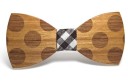 Nœud papillon en bois à pois J646 5
