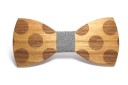 Nœud papillon en bois à pois J646 9