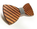 Nœud papillon en bois avec bande gravée J644 7