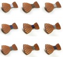 Nœud papillon en bois avec bande gravée J644 1