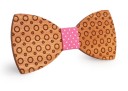Nœud papillon en bois avec motif gravé J645 2