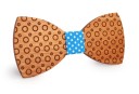 Nœud papillon en bois avec motif gravé J645 3