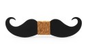 Nœud papillon en bois en forme de moustache J647 6