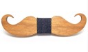 Noeud papillon en bois en forme de moustache J648 4