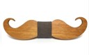 Noeud papillon en bois en forme de moustache J648 8