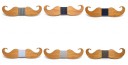 Noeud papillon en bois en forme de moustache J648 1