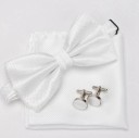 Nœud papillon pour homme, poche et boutons de manchette 4