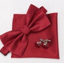 Nœud papillon pour homme, poche et boutons de manchette 12