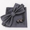 Nœud papillon pour homme, poche et boutons de manchette 16