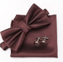 Nœud papillon pour homme, poche et boutons de manchette 8