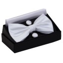 Nœud papillon pour homme, pochette et boutons de manchette T1309 4