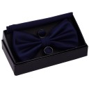 Nœud papillon pour homme, pochette et boutons de manchette T1309 7